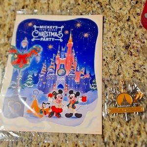 2022 Disney Mickey's Very Merry Christmas Party 9x12 Print & Snowflake Ornament